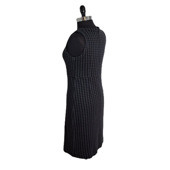 Banana Republic Sz 10 Houndstooth Soft Knit Sheath Bodycon Empire Dress - Picture 4 of 15